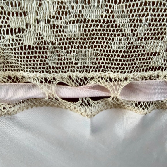 Vintage 1940’s Dora Gottlieb Bias Cut Pale Pink Rayon Lace Slip Dress Size 36 - Picture 8 of 9